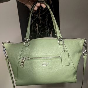 Coach Prairie Leather Satchel in Clover